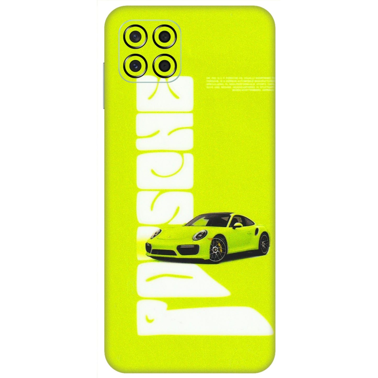 Samsung M/F/Note/Flip and C Phone Skins (All Models) - Lime Green Porche - 3D Embossed Finish (L-30) Samsung Galaxy M53 (5G)