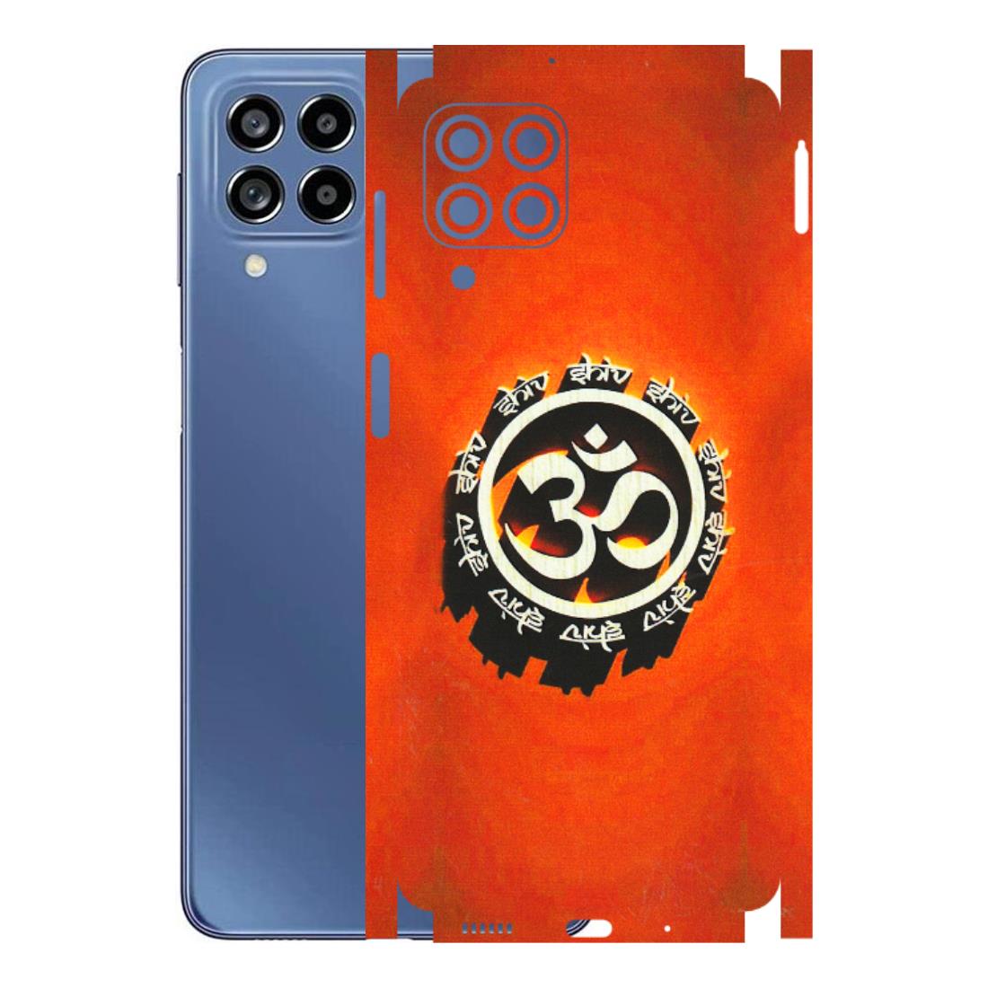 Samsung M/F/Note/Flip and C Phone Skins (All Models) - Aum Shiv Orange - 3D Embossed Finish (L-32) Samsung Galaxy M53 (5G)