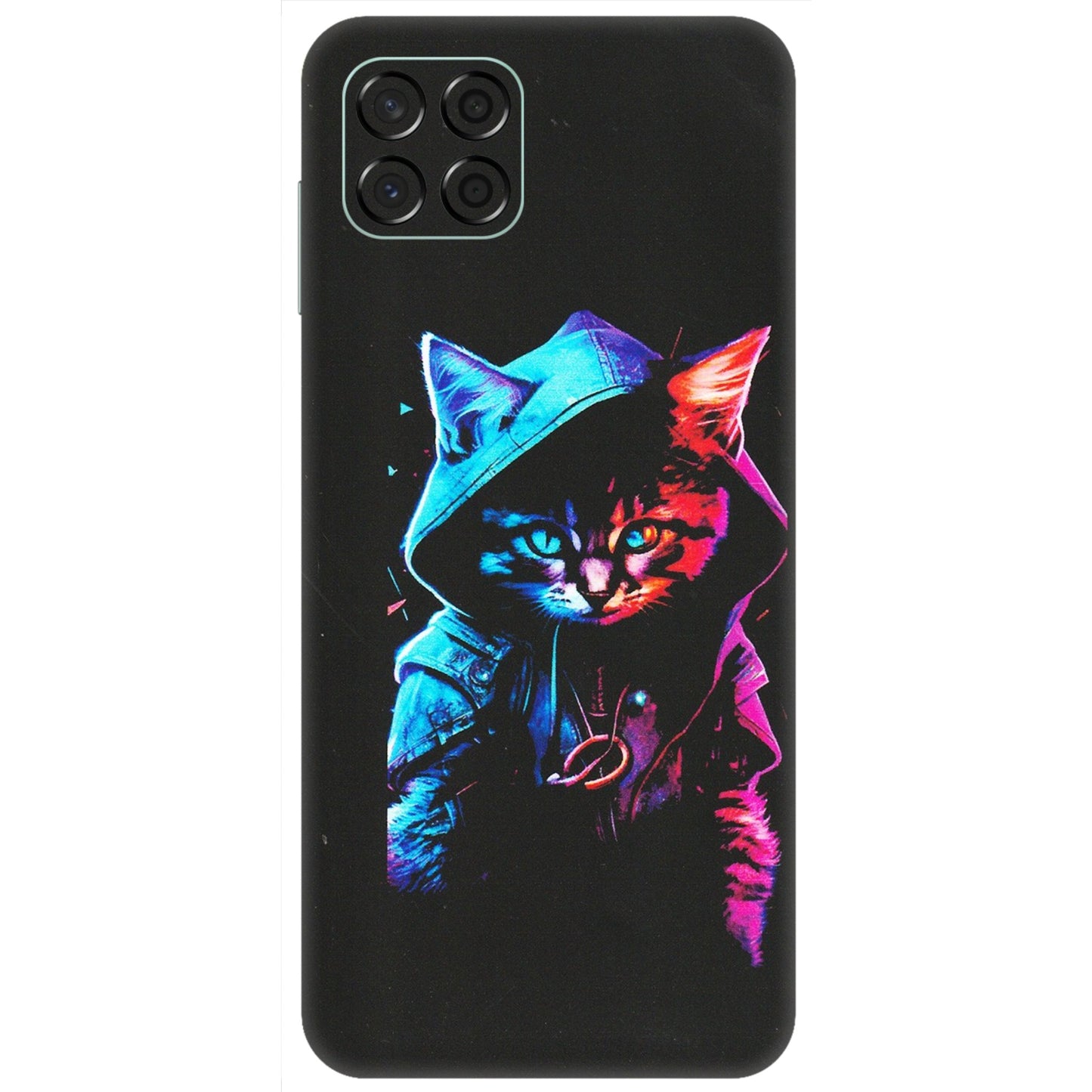 Samsung M/F/Note/Flip and C Phone Skins (All Models) - Cyberpunk Cat - Matte Finish (M-45) Samsung Galaxy M53 (5G)