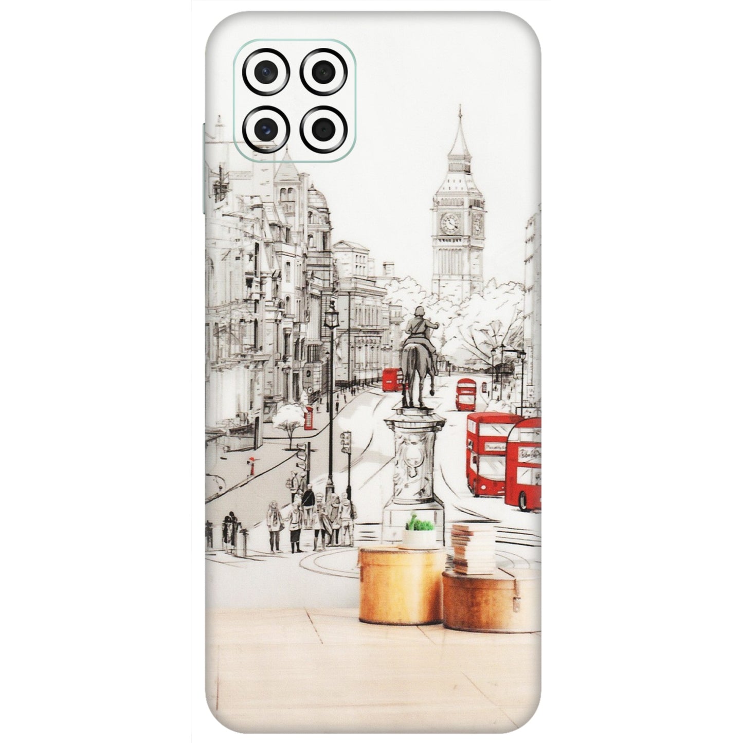Samsung M/F/Note/Flip and C Phone Skins (All Models) - London Street - Transparent Finish (T-02) Samsung Galaxy M53 (5G)
