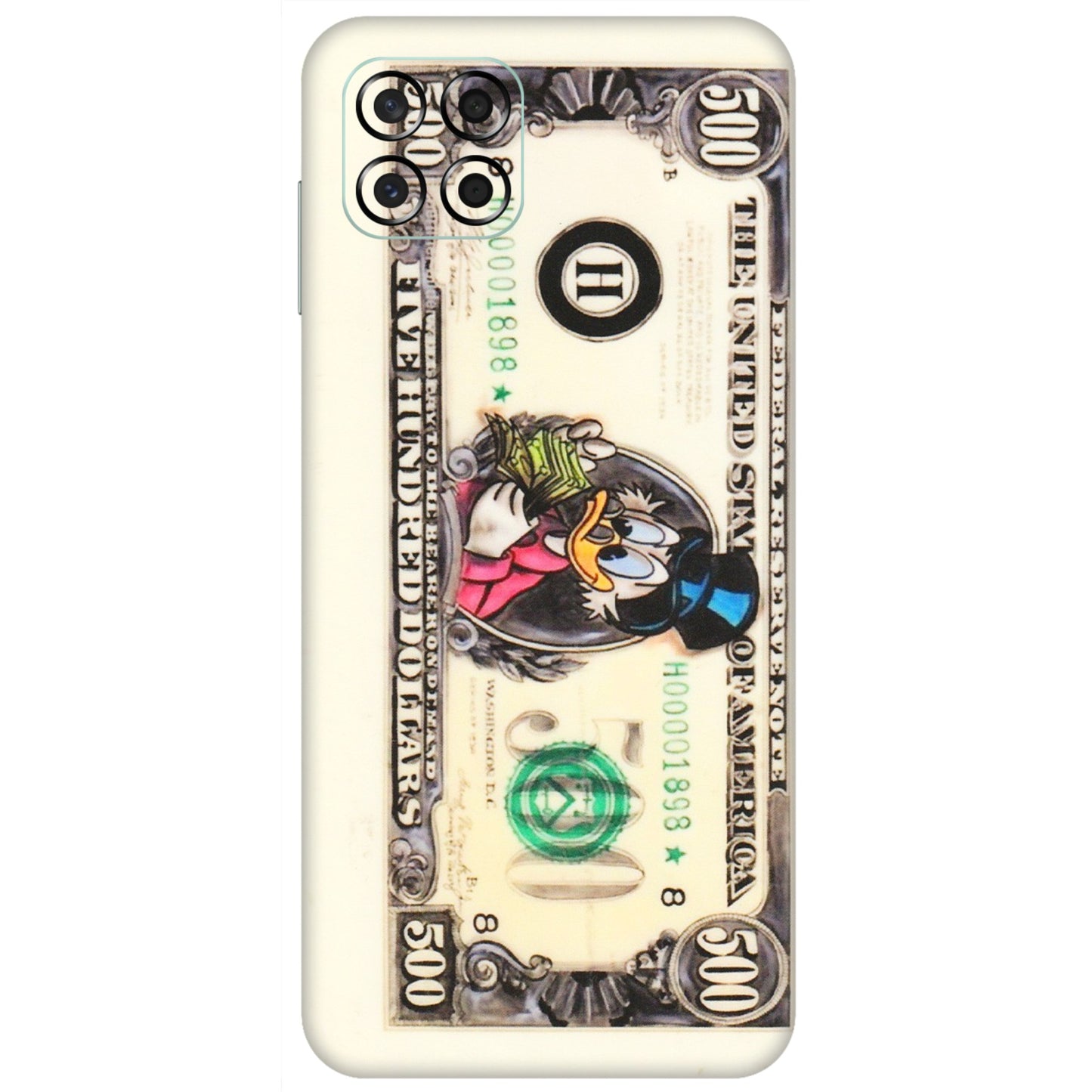 Samsung M/F/Note/Flip and C Phone Skins (All Models) - Five Hundred Dollar Duck - Transparent Finish (T-15) Samsung Galaxy M53 (5G)