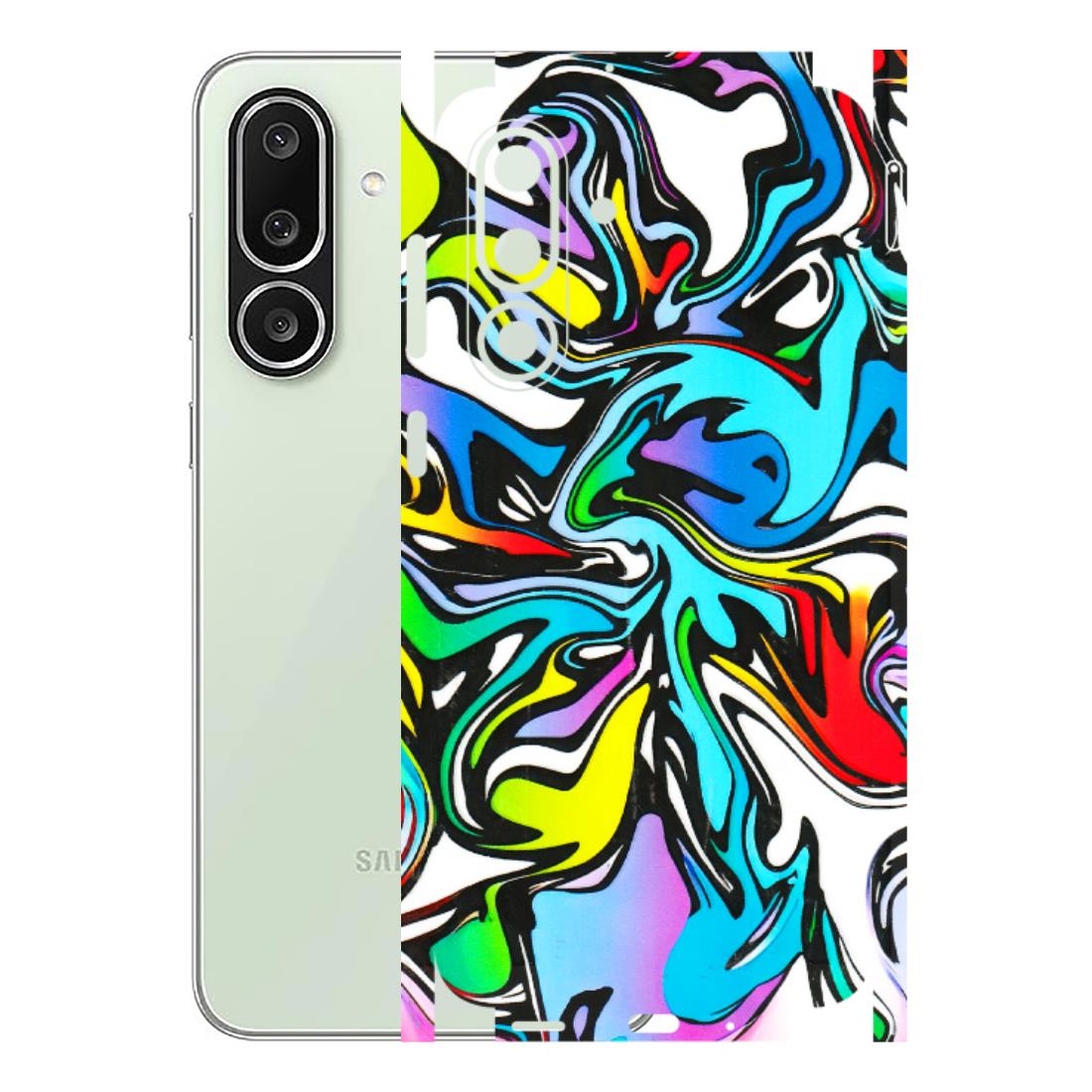 Samsung M/F/Note/Flip and C Phone Skins (All Models) - Abstract Colour Paints - 3D Embossed Finish (L-271) Samsung Galaxy M56