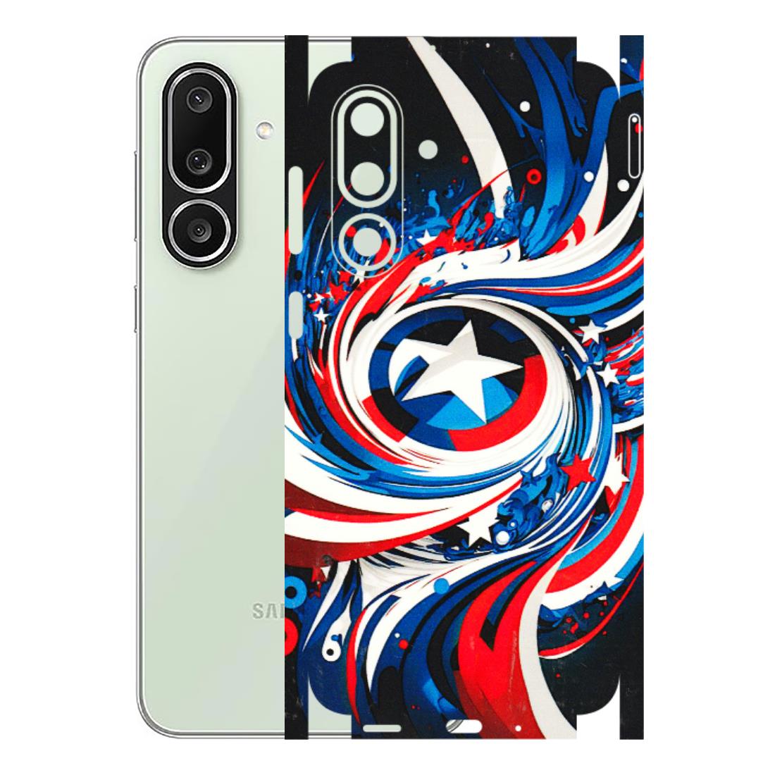 Samsung M/F/Note/Flip and C Phone Skins (All Models) - Captain America Logo - 3D Embossed Finish (L-307) Samsung Galaxy M56