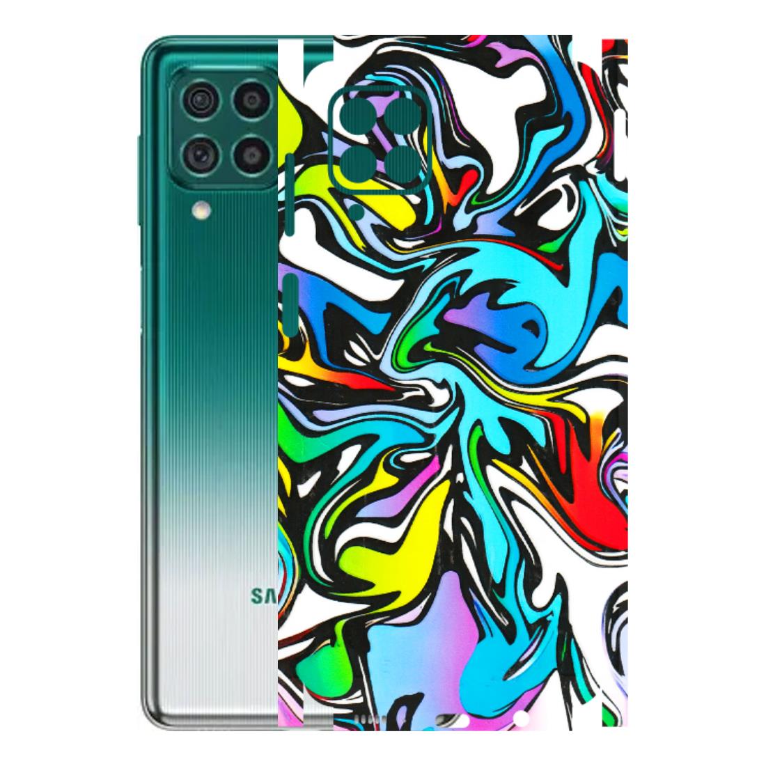 Samsung M/F/Note/Flip and C Phone Skins (All Models) - Abstract Colour Paints - 3D Embossed Finish (L-271) Samsung Galaxy M62