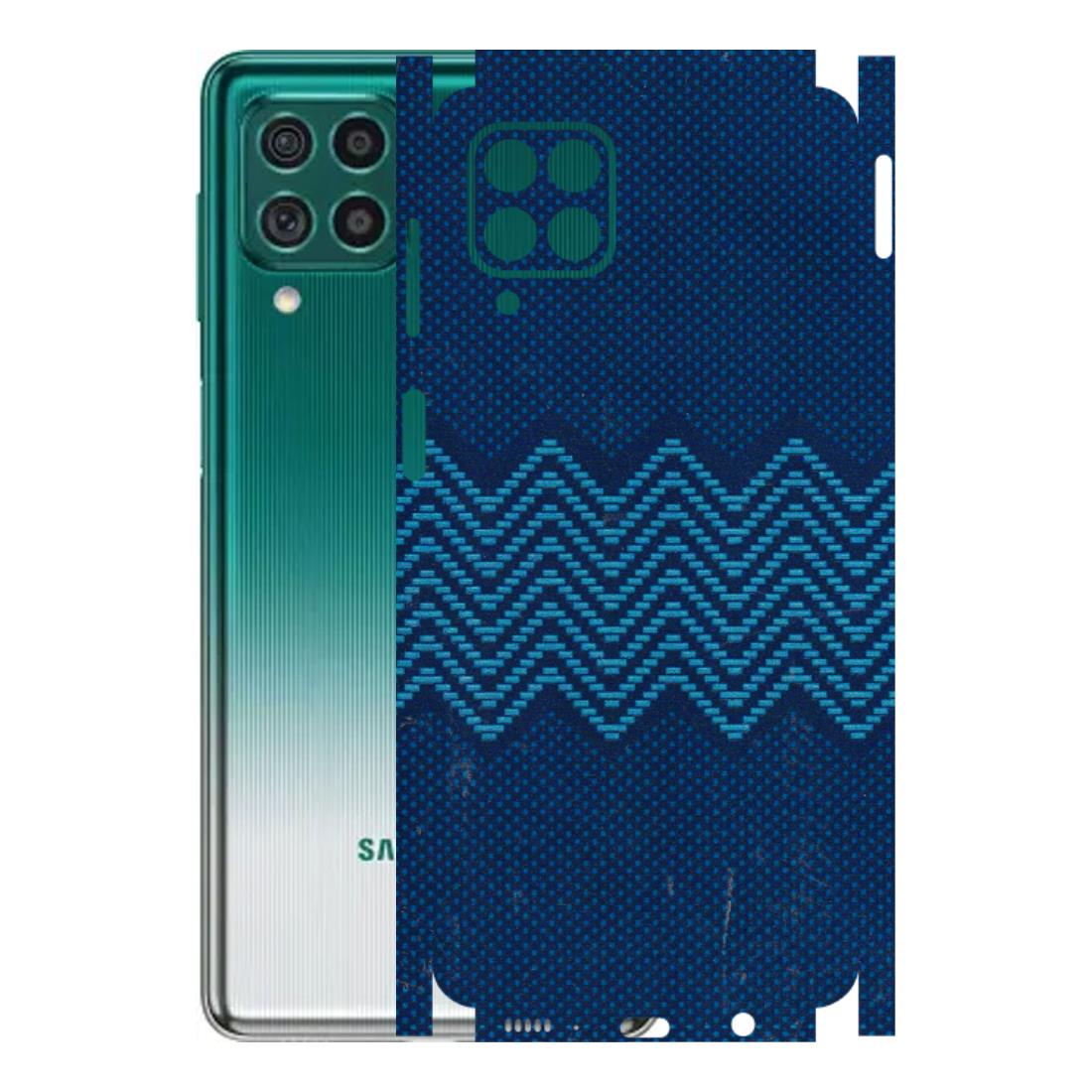 Samsung M/F/Note/Flip and C Phone Skins (All Models) - Blue Sober Waves - 3D Embossed Finish (L-306) Samsung Galaxy M62