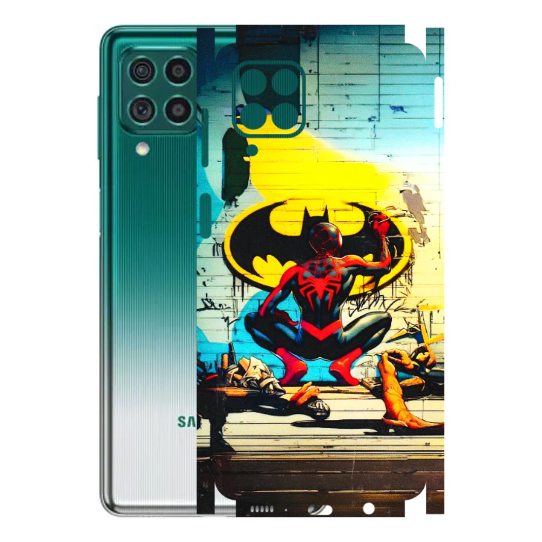 Samsung M/F/Note/Flip and C Phone Skins (All Models) - New Spiderman Bat Logo - 3D Embossed Finish (L-309) Samsung Galaxy M62