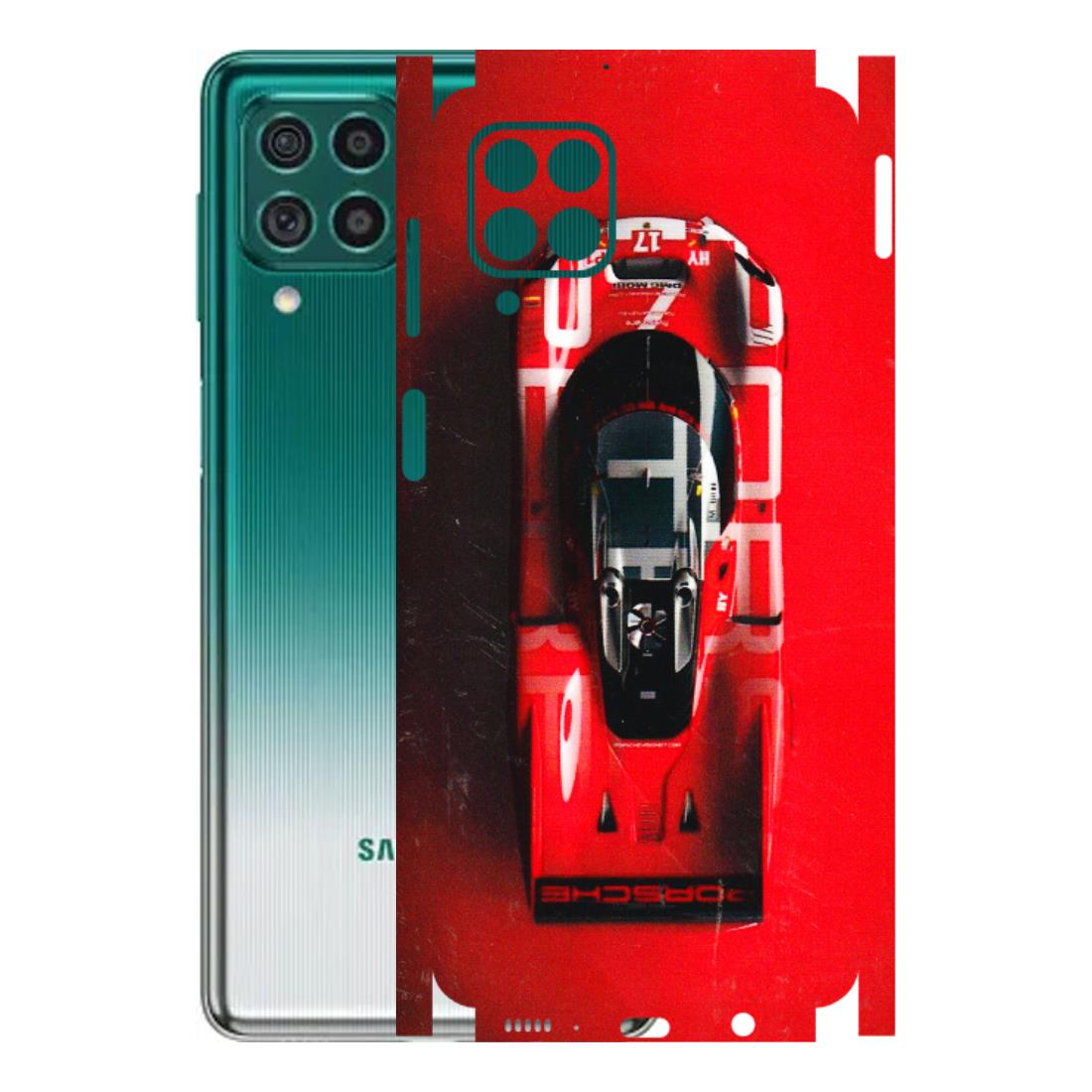 Samsung M/F/Note/Flip and C Phone Skins (All Models) - Red Porsche Car Logo - 3D Embossed Finish (L-315) Samsung Galaxy M62