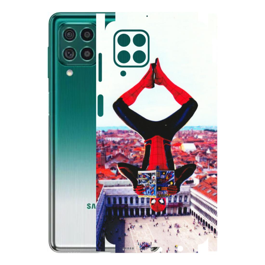 Samsung M/F/Note/Flip and C Phone Skins (All Models) - Spiderman Hanging - 3D Embossed Finish (L-53) Samsung Galaxy M62