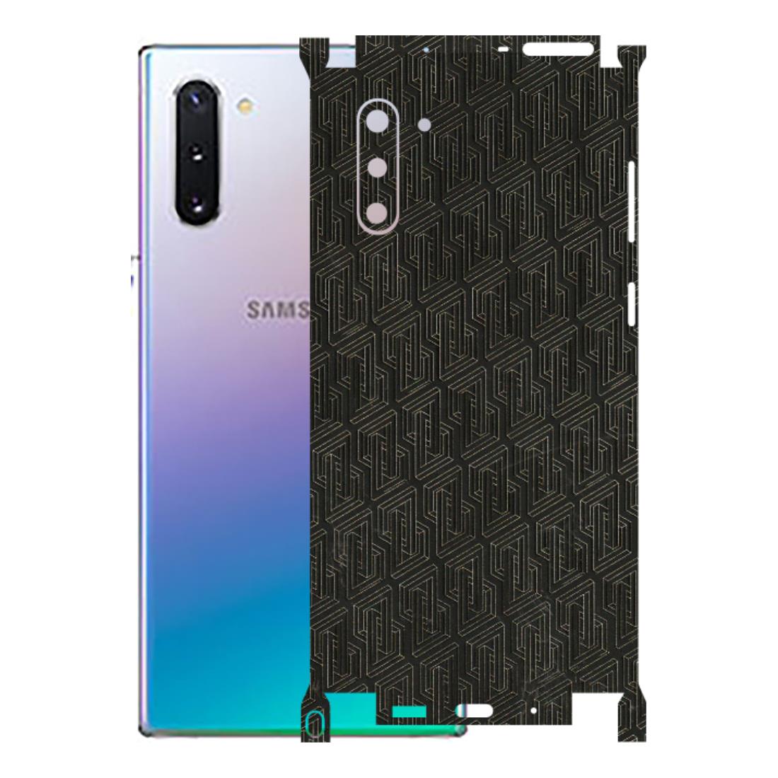 Samsung M/F/Note/Flip and C Phone Skins (All Models) - Black Abstract Pattern - 3D Embossed Finish (L-117) Samsung Galaxy Note 10