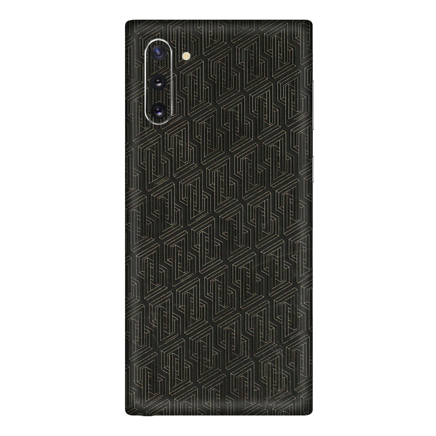 Samsung M/F/Note/Flip and C Phone Skins (All Models) - Black Abstract Pattern - 3D Embossed Finish (L-117) Samsung Galaxy Note 10