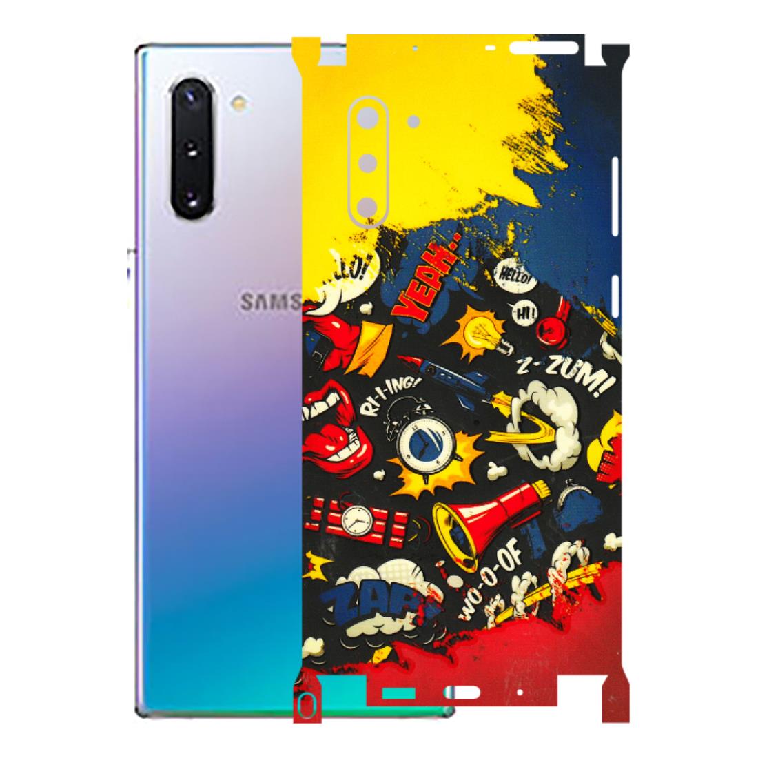 Samsung M/F/Note/Flip and C Phone Skins (All Models) - Pacific Doodle Art - 3D Embossed Finish (L-120) Samsung Galaxy Note 10