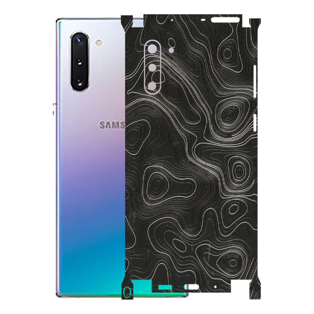 Samsung M/F/Note/Flip and C Phone Skins (All Models) - Abstract White Line Map - 3D Embossed Finish (L-269) Samsung Galaxy Note 10