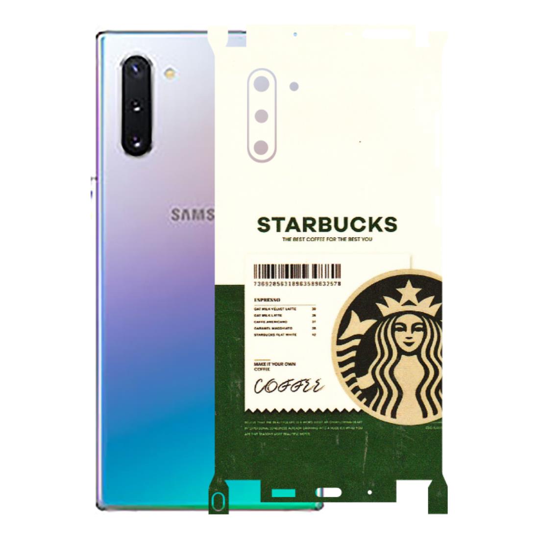 Samsung M/F/Note/Flip and C Phone Skins (All Models) - Starbucks Barcode - 3D Embossed Finish (L-308) Samsung Galaxy Note 10