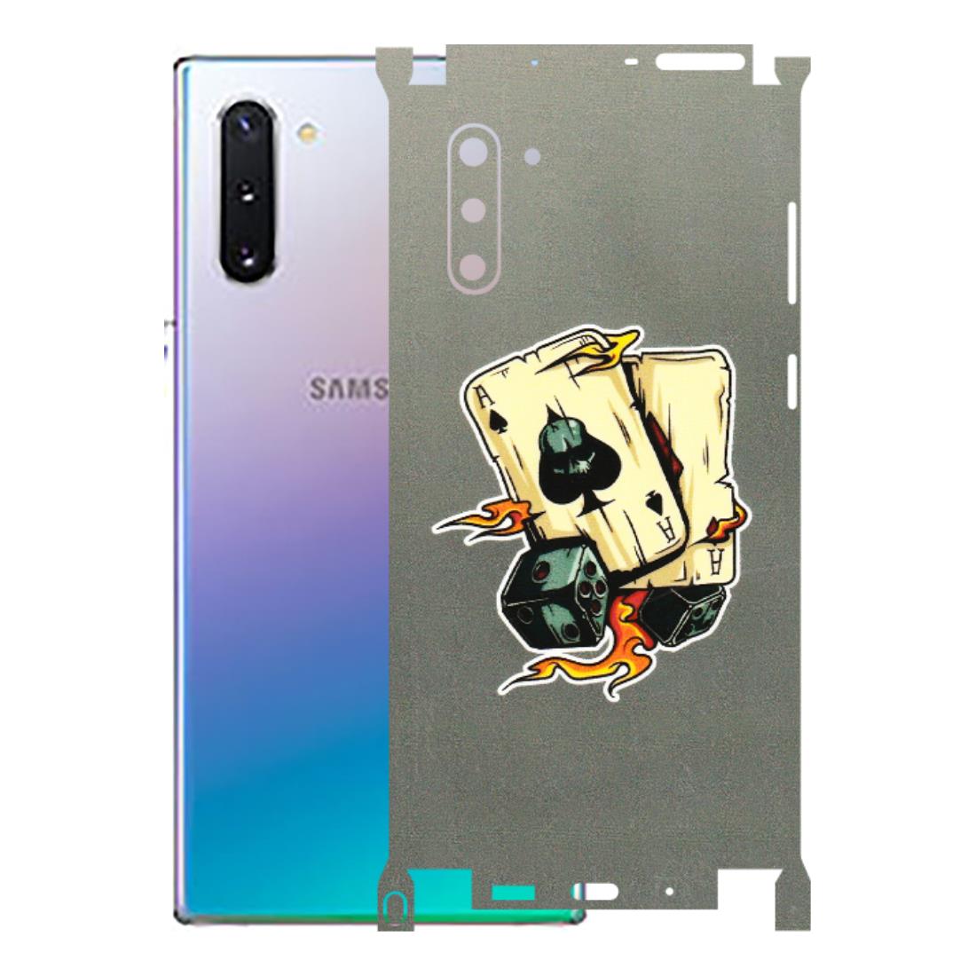 Samsung M/F/Note/Flip and C Phone Skins (All Models) - Grey Cards Of Ace - 3D Embossed Finish (L-77) Samsung Galaxy Note 10