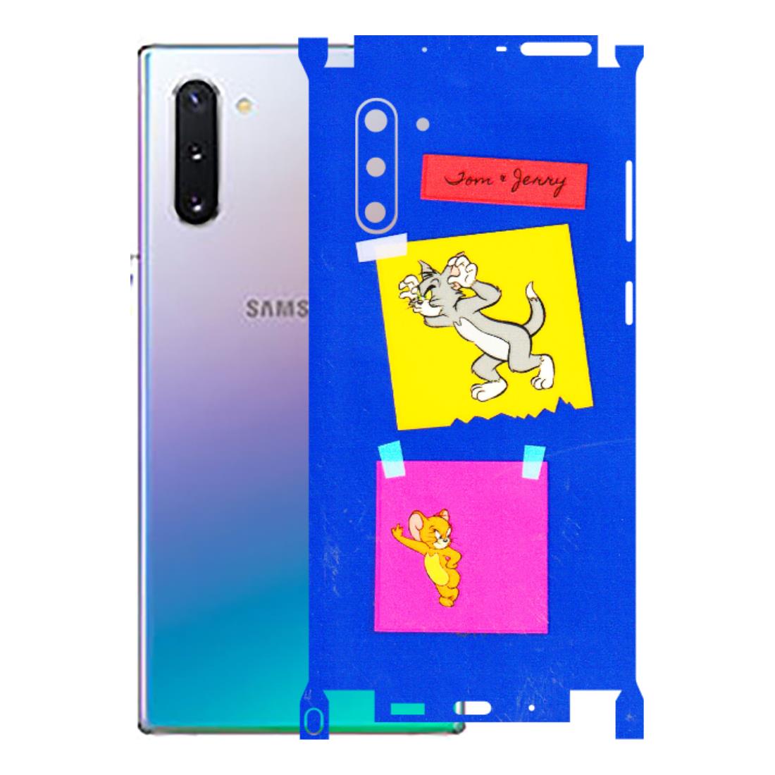 Samsung M/F/Note/Flip and C Phone Skins (All Models) - Tom N Jerry Sticky Notes - 3D Embossed Finish (L-88) Samsung Galaxy Note 10