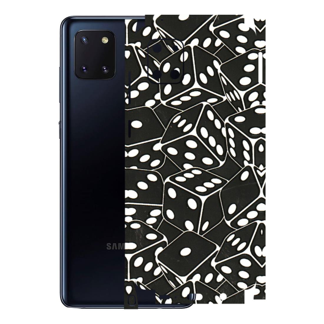 Samsung M/F/Note/Flip and C Phone Skins (All Models) - Big Black Dices - 3D Embossed Finish (L-106) Samsung Galaxy Note 10 Lite