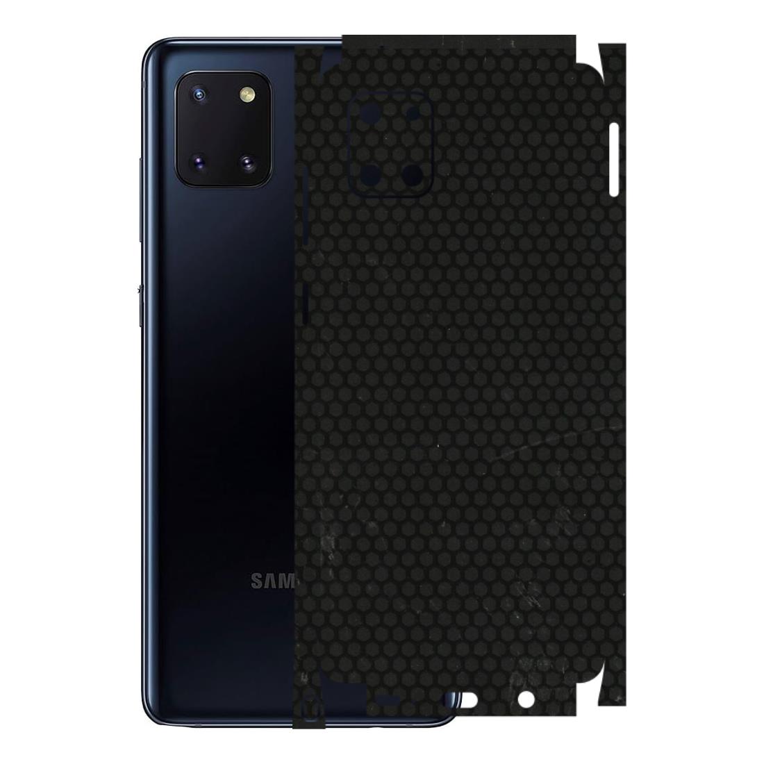 Samsung M/F/Note/Flip and C Phone Skins (All Models) - Black honeycomb - 3D Embossed Finish (L-114) Samsung Galaxy Note 10 Lite