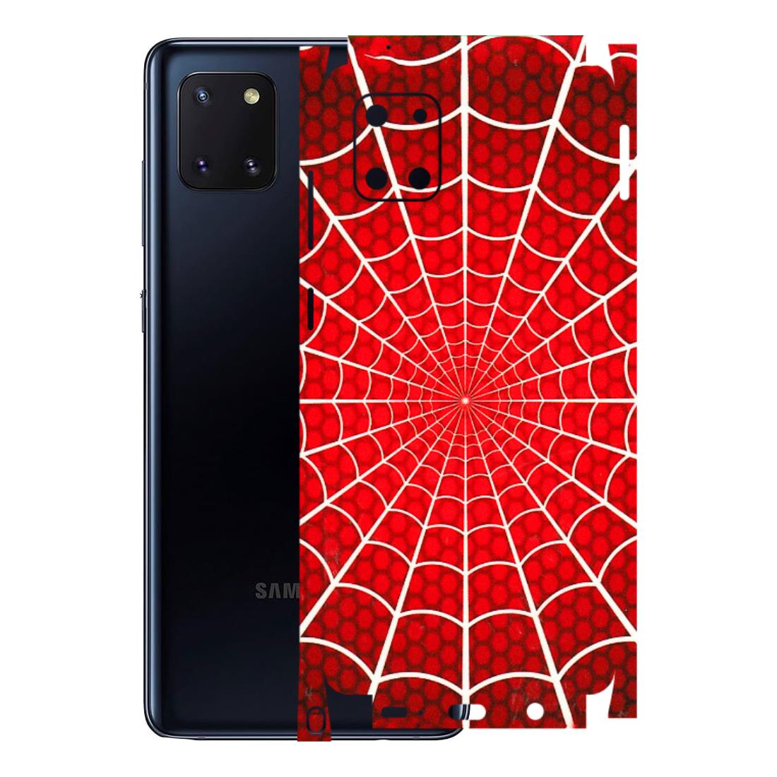 Samsung M/F/Note/Flip and C Phone Skins (All Models) - Classic Spidey Web - 3D Embossed Finish (L-115) Samsung Galaxy Note 10 Lite