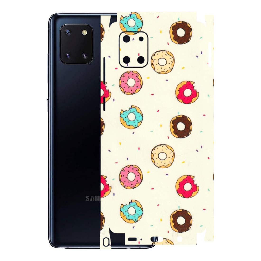 Samsung M/F/Note/Flip and C Phone Skins (All Models) - Mini Donuts Doodle Art - 3D Embossed Finish (L-122) Samsung Galaxy Note 10 Lite