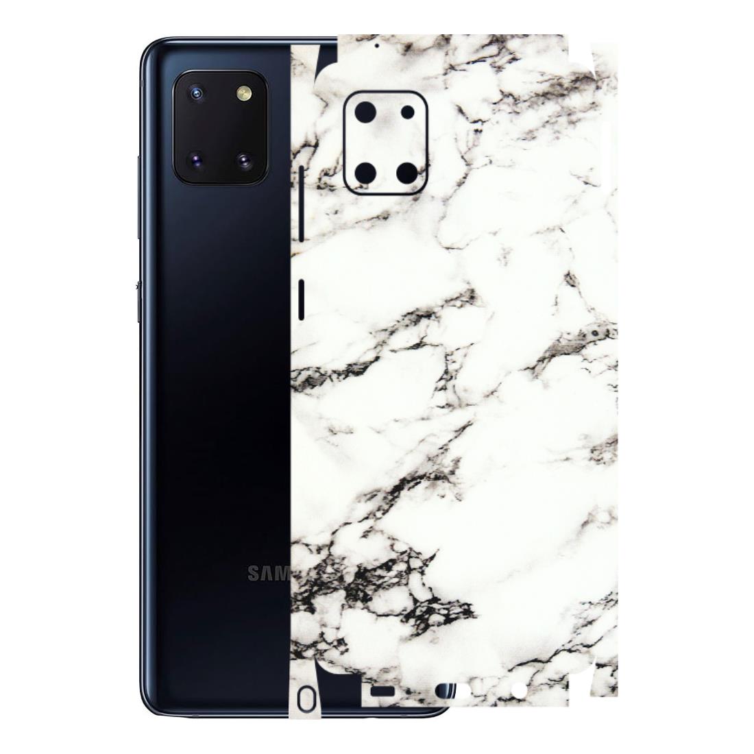 Samsung M/F/Note/Flip and C Phone Skins (All Models) - Black and White Marble Texture - 3D Embossed Finish (L-124) Samsung Galaxy Note 10 Lite