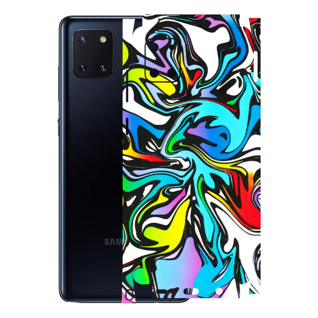 Samsung M/F/Note/Flip and C Phone Skins (All Models) - Abstract Colour Paints - 3D Embossed Finish (L-271) Samsung Galaxy Note 10 Lite
