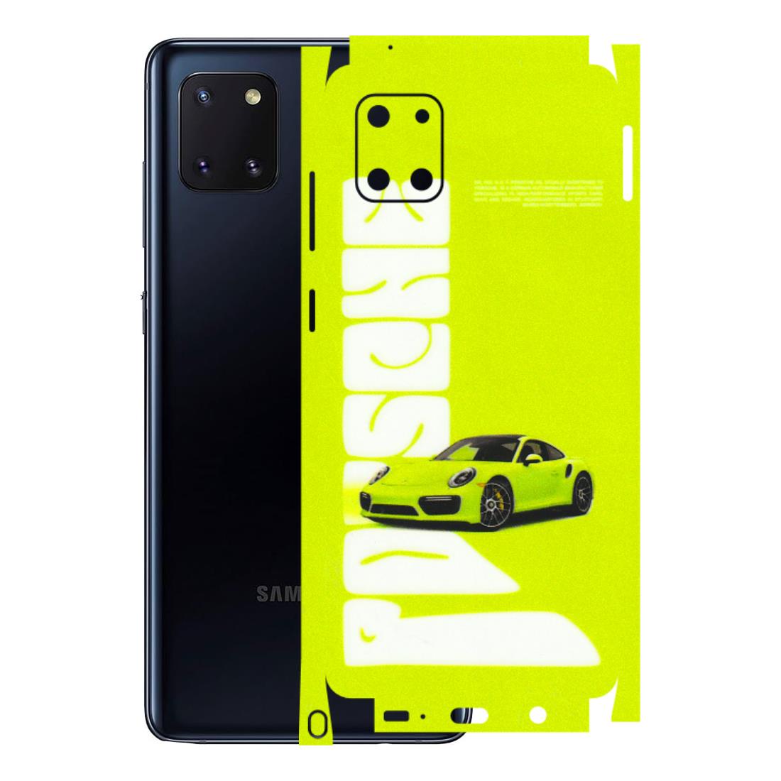 Samsung M/F/Note/Flip and C Phone Skins (All Models) - Lime Green Porche - 3D Embossed Finish (L-30) Samsung Galaxy Note 10 Lite