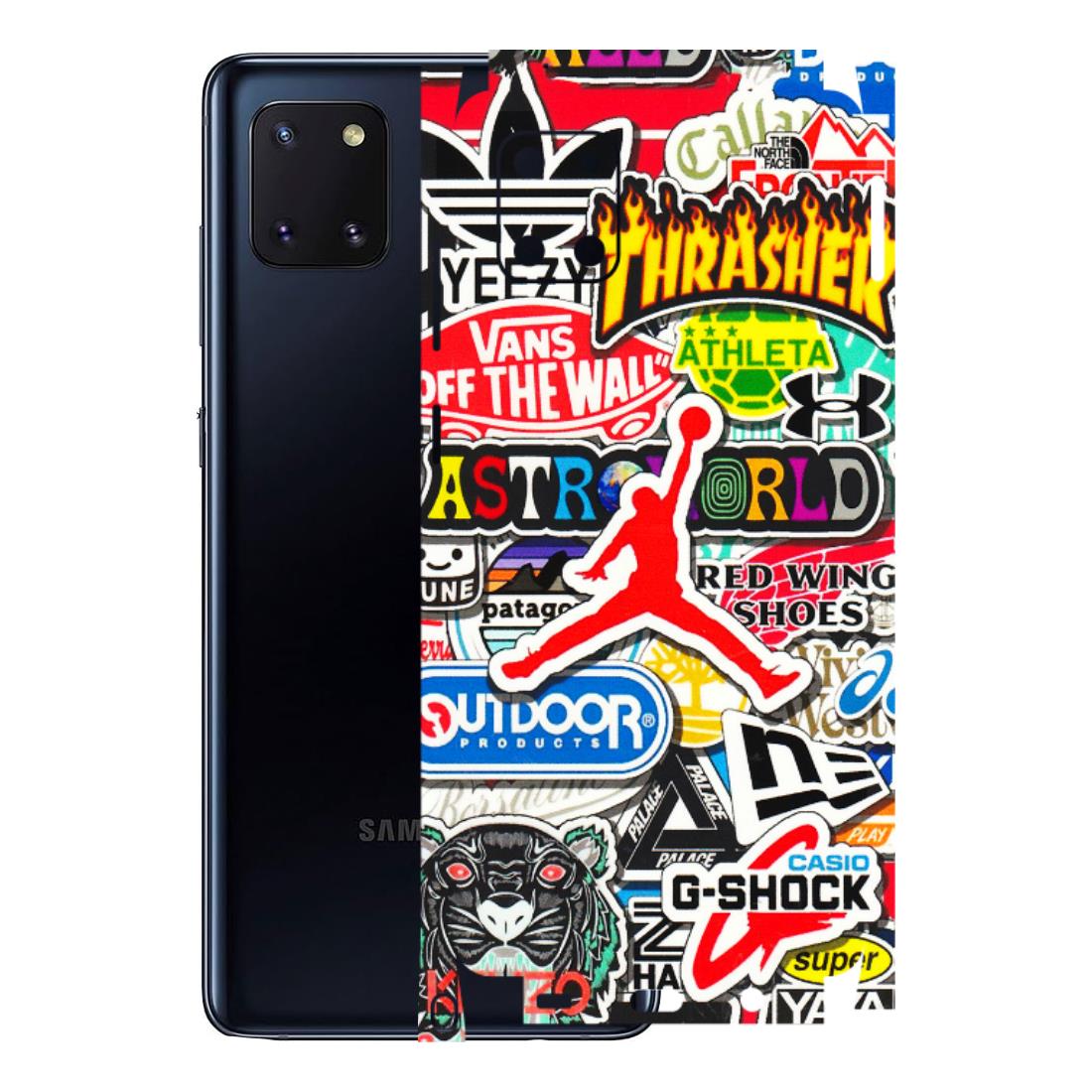 Samsung M/F/Note/Flip and C Phone Skins (All Models) - Multi Brands Sticker Graffiti - 3D Embossed Finish (L-37) Samsung Galaxy Note 10 Lite