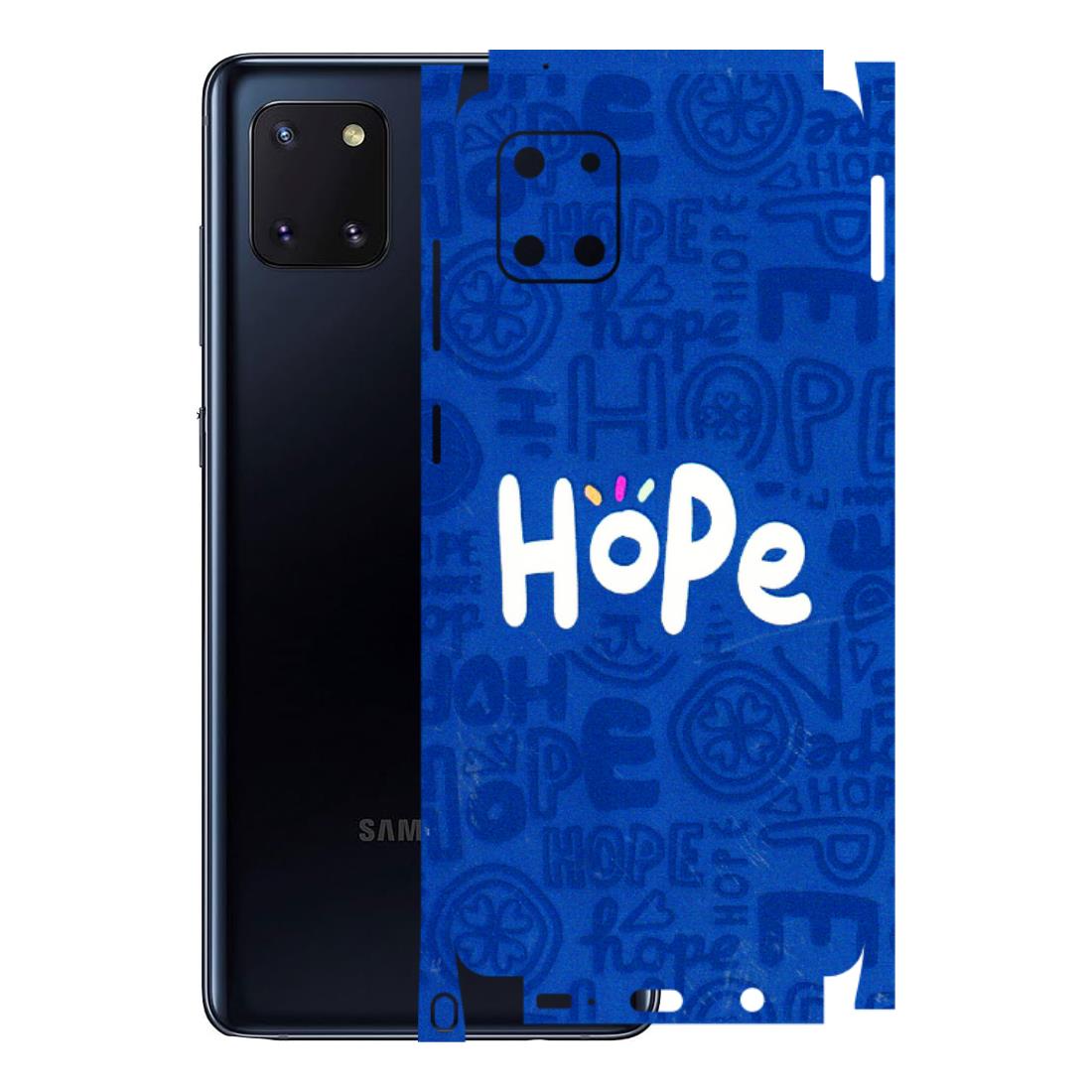 Samsung M/F/Note/Flip and C Phone Skins (All Models) - Hope Doodles Blue - 3D Embossed Finish (L-43) Samsung Galaxy Note 10 Lite