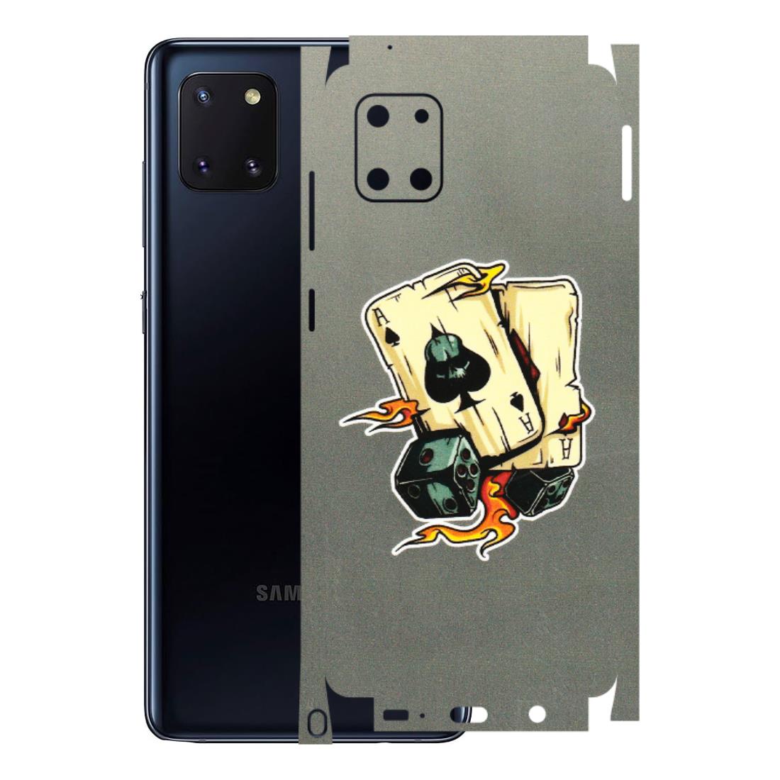 Samsung M/F/Note/Flip and C Phone Skins (All Models) - Grey Cards Of Ace - 3D Embossed Finish (L-77) Samsung Galaxy Note 10 Lite
