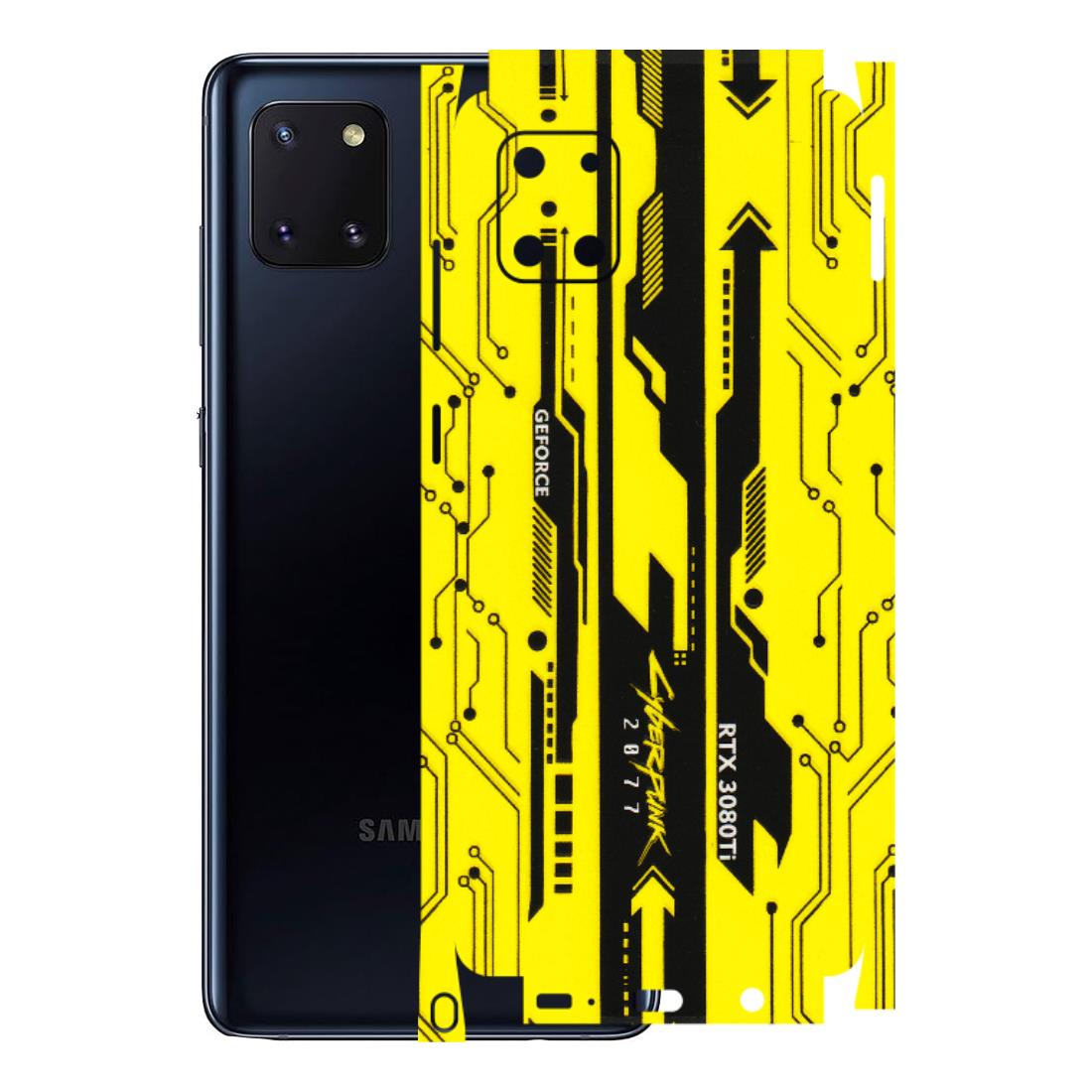 Samsung M/F/Note/Flip and C Phone Skins (All Models) - Yellow Cyberpunk - 3D Embossed Finish (L-93) Samsung Galaxy Note 10 Lite