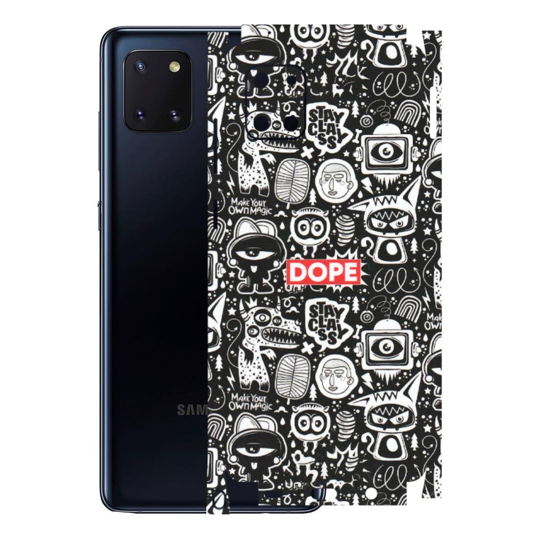Samsung M/F/Note/Flip and C Phone Skins (All Models) - Dope Stay Classy Black Doodles - Matte Finish (M-126) Samsung Galaxy Note 10 Lite
