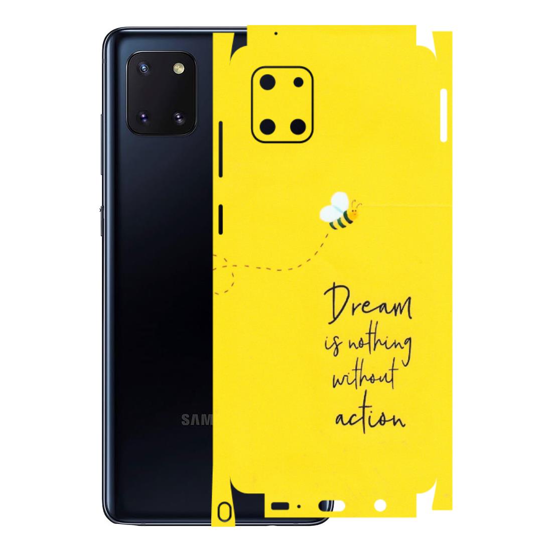 Samsung M/F/Note/Flip and C Phone Skins (All Models) - Dream Is Nothing Without Action - Matte Finish (M-138) Samsung Galaxy Note 10 Lite
