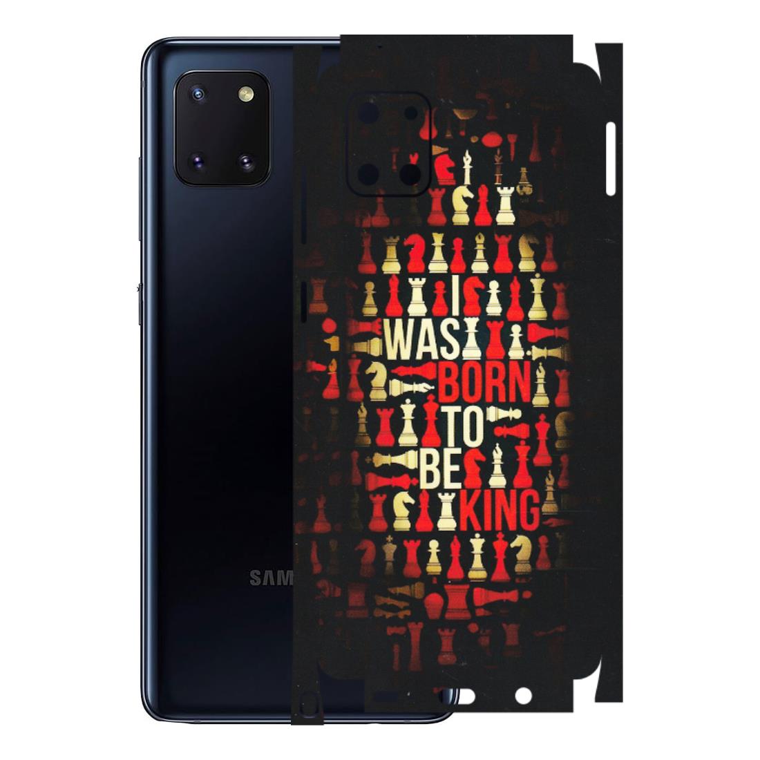 Samsung M/F/Note/Flip and C Phone Skins (All Models) - Born To Be King - Matte Finish (M-73) Samsung Galaxy Note 10 Lite