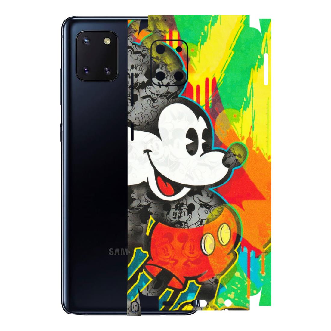 Samsung M/F/Note/Flip and C Phone Skins (All Models) - Multiple Mickey With Colourful Texture - Matte Finish (M-84) Samsung Galaxy Note 10 Lite