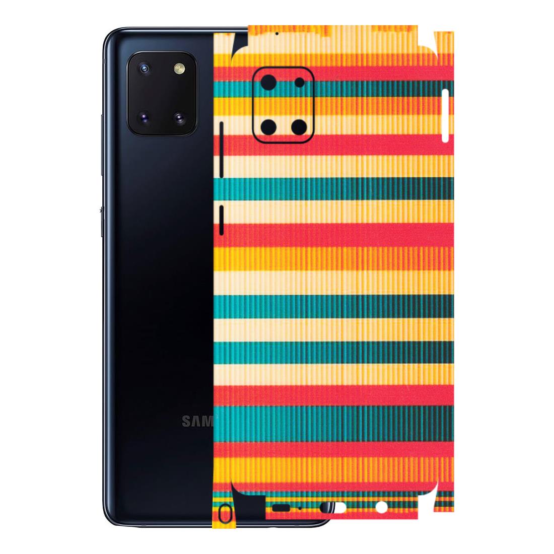 Samsung M/F/Note/Flip and C Phone Skins (All Models) - Colourful Stripes Soothing Effect - Matte Finish (M-86) Samsung Galaxy Note 10 Lite