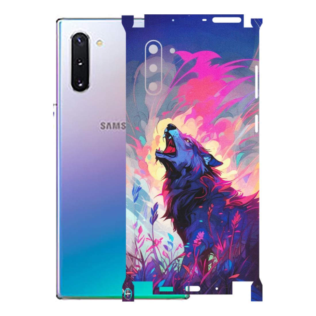 Samsung M/F/Note/Flip and C Phone Skins (All Models) - New Wild Wolf Abstract - Matte Finish (M-125) Samsung Galaxy Note 10