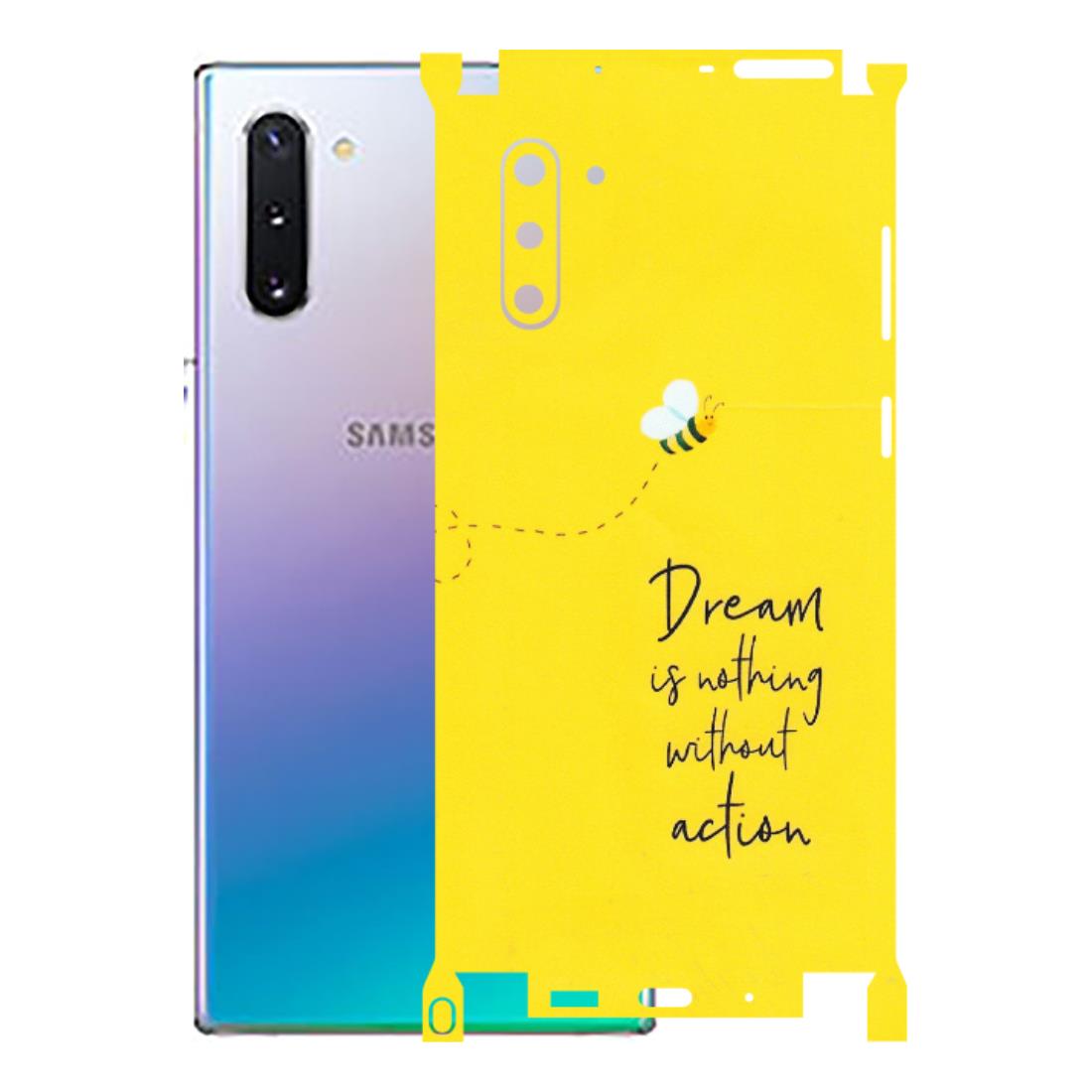Samsung M/F/Note/Flip and C Phone Skins (All Models) - Dream Is Nothing Without Action - Matte Finish (M-138) Samsung Galaxy Note 10
