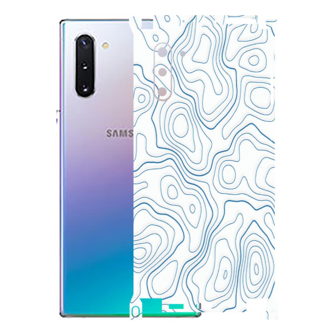 Samsung M/F/Note/Flip and C Phone Skins (All Models) - Blue And White Swirls - Matte Finish (M-139) Samsung Galaxy Note 10