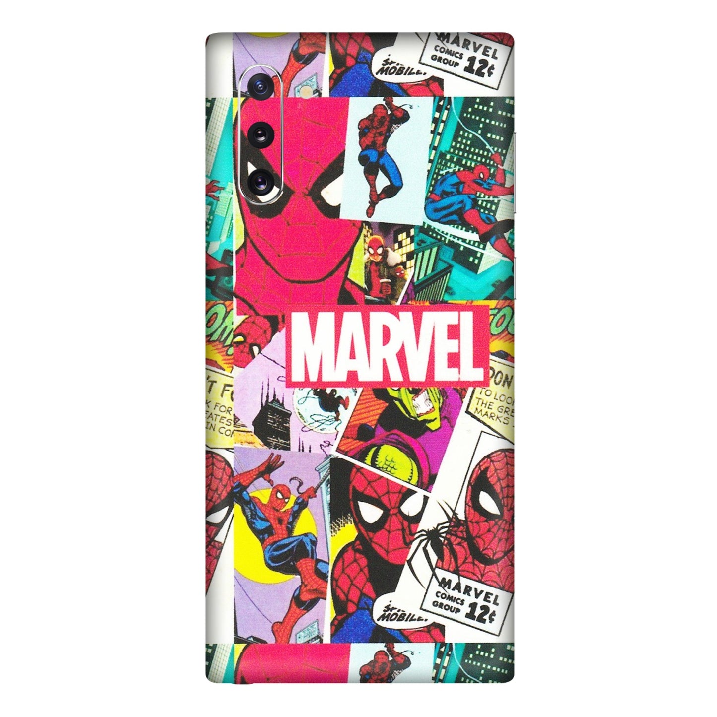 Samsung M/F/Note/Flip and C Phone Skins (All Models) - Marvel Comic Spiderman Grafitti - Matte Finish (M-72) Samsung Galaxy Note 10