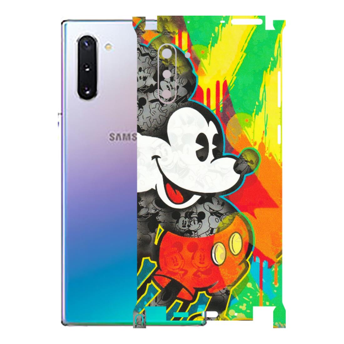 Samsung M/F/Note/Flip and C Phone Skins (All Models) - Multiple Mickey With Colourful Texture - Matte Finish (M-84) Samsung Galaxy Note 10