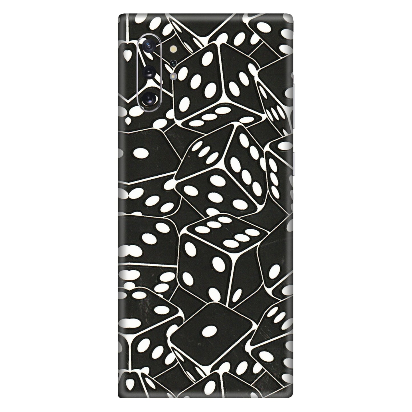 Samsung M/F/Note/Flip and C Phone Skins (All Models) - Big Black Dices - 3D Embossed Finish (L-106) Samsung Galaxy Note 10 Plus
