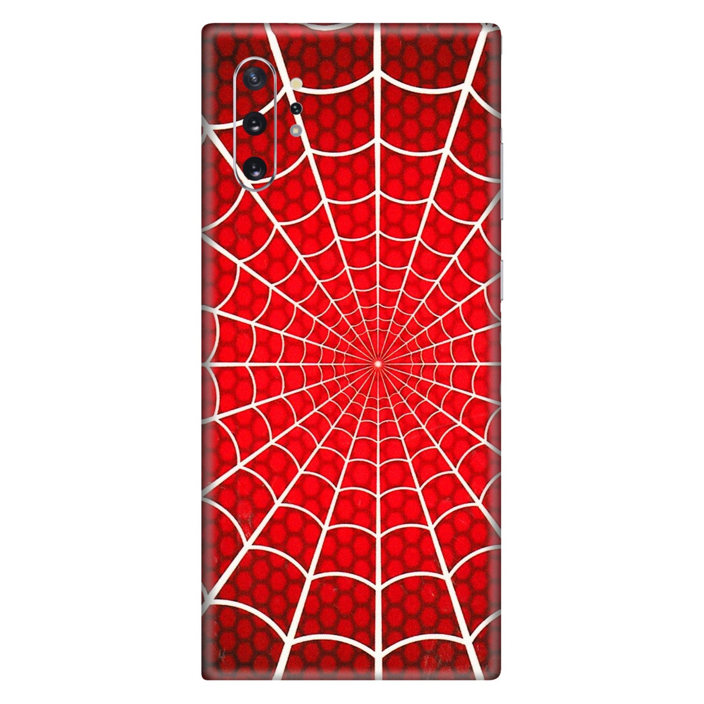 Samsung M/F/Note/Flip and C Phone Skins (All Models) - Classic Spidey Web - 3D Embossed Finish (L-115) Samsung Galaxy Note 10 Plus