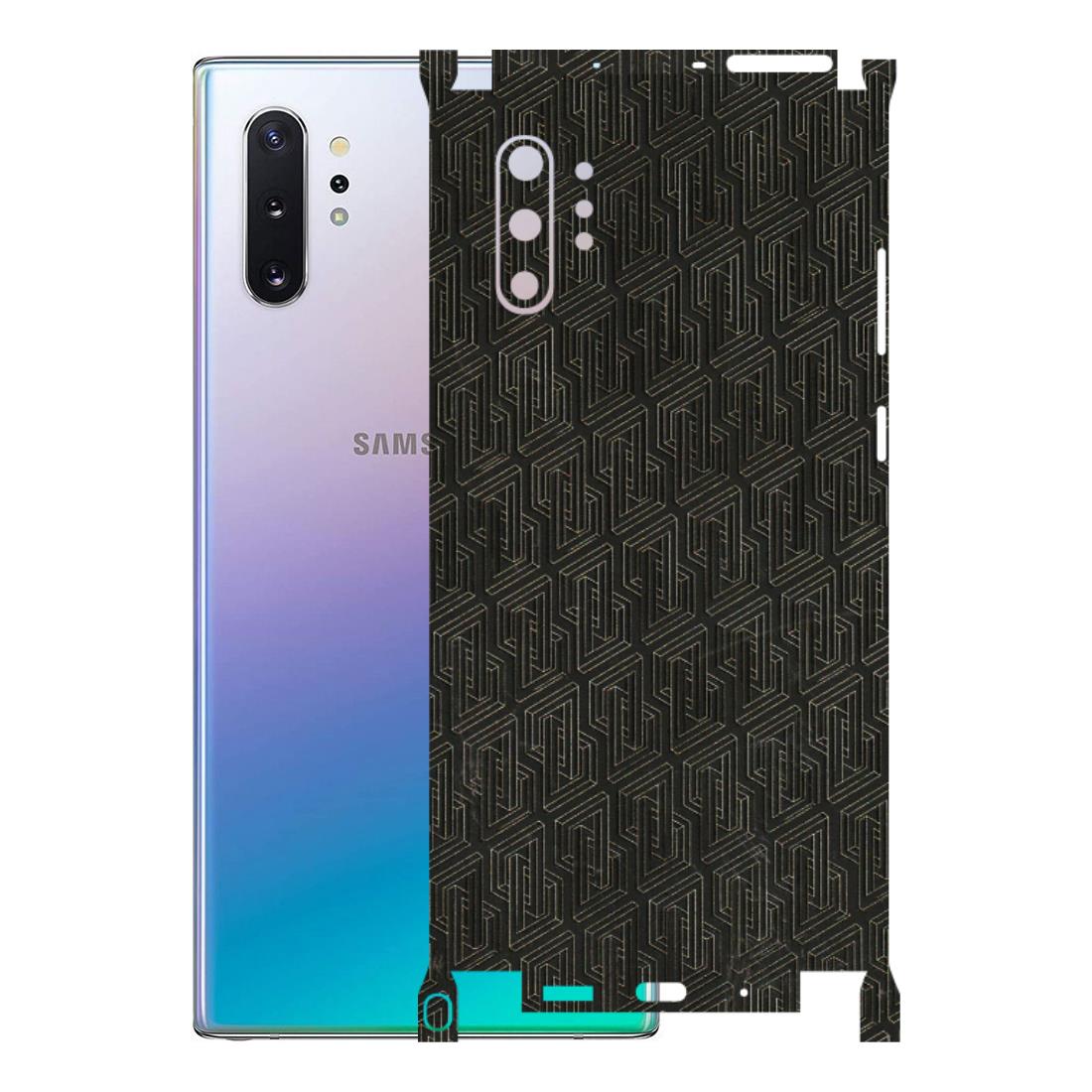 Samsung M/F/Note/Flip and C Phone Skins (All Models) - Black Abstract Pattern - 3D Embossed Finish (L-117) Samsung Galaxy Note 10 Plus