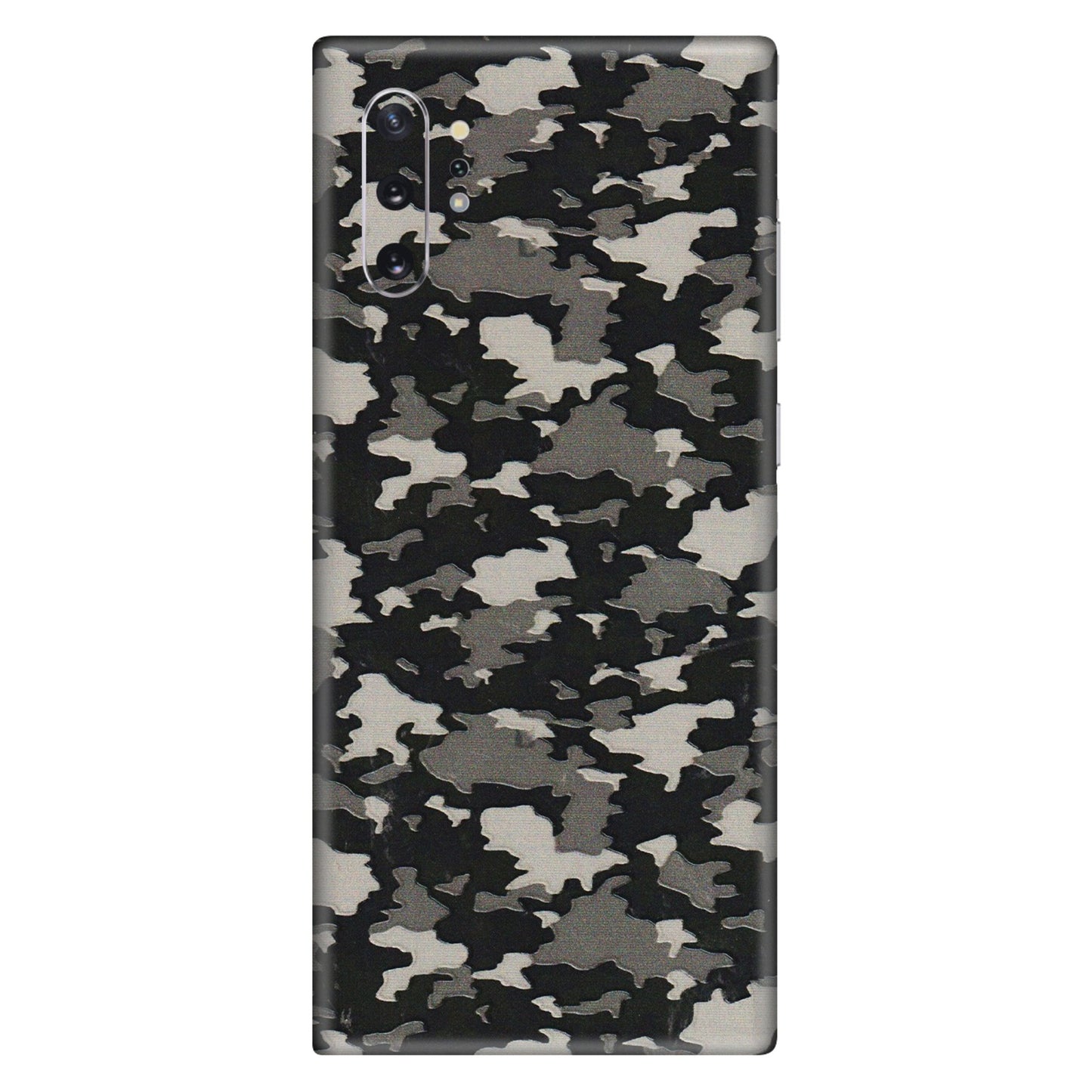 Samsung M/F/Note/Flip and C Phone Skins (All Models) - Black/Grey Camoflaunge - 3D Embossed Finish (L-142) Samsung Galaxy Note 10 Plus