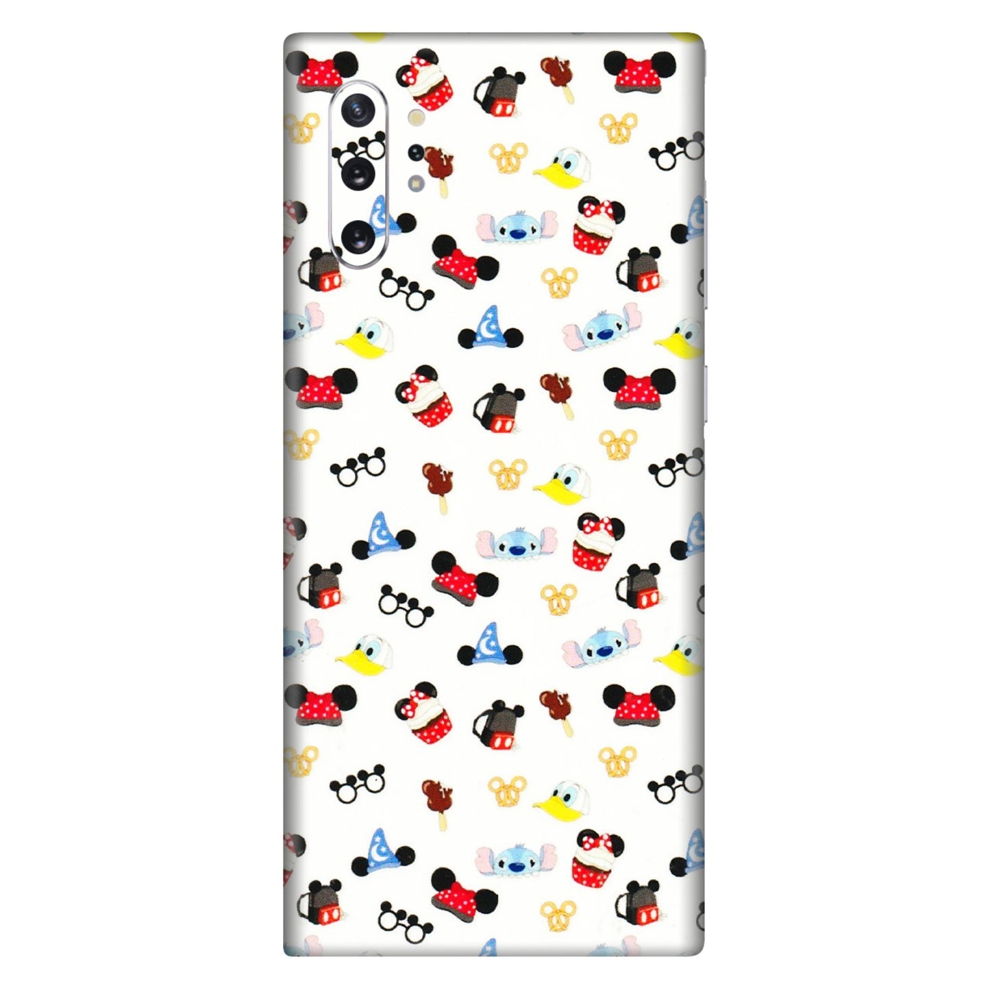 Samsung M/F/Note/Flip and C Phone Skins (All Models) - Minnie Mouse & Donald Doodles s - 3D Embossed Finish (L-194) Samsung Galaxy Note 10 Plus