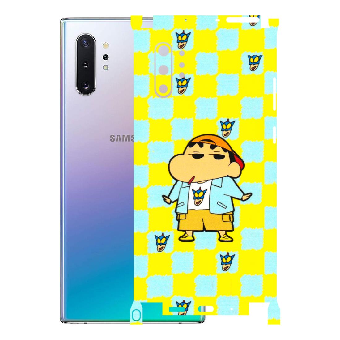 Samsung M/F/Note/Flip and C Phone Skins (All Models) - Yellow Blue Shinchan Cute - 3D Embossed Finish (L-221) Samsung Galaxy Note 10 Plus