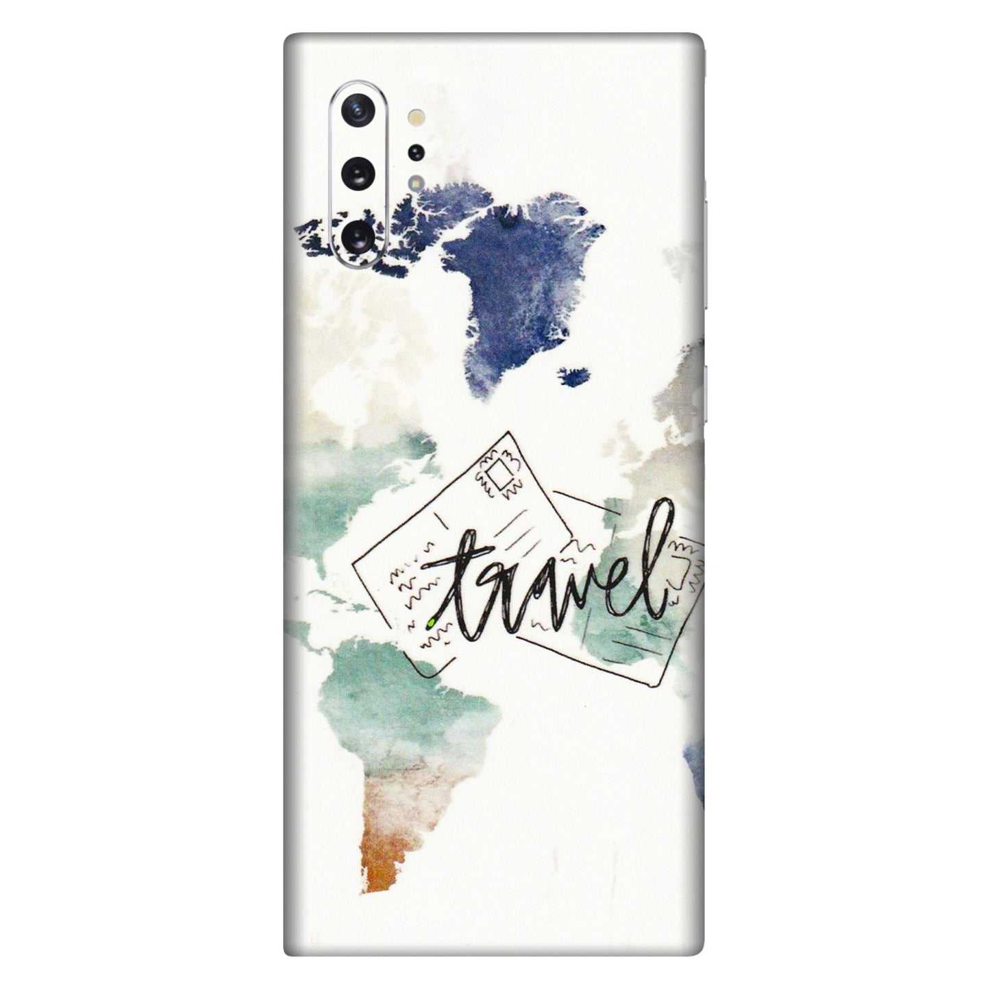 Samsung M/F/Note/Flip and C Phone Skins (All Models) - Travel The World - 3D Embossed Finish (L-232) Samsung Galaxy Note 10 Plus