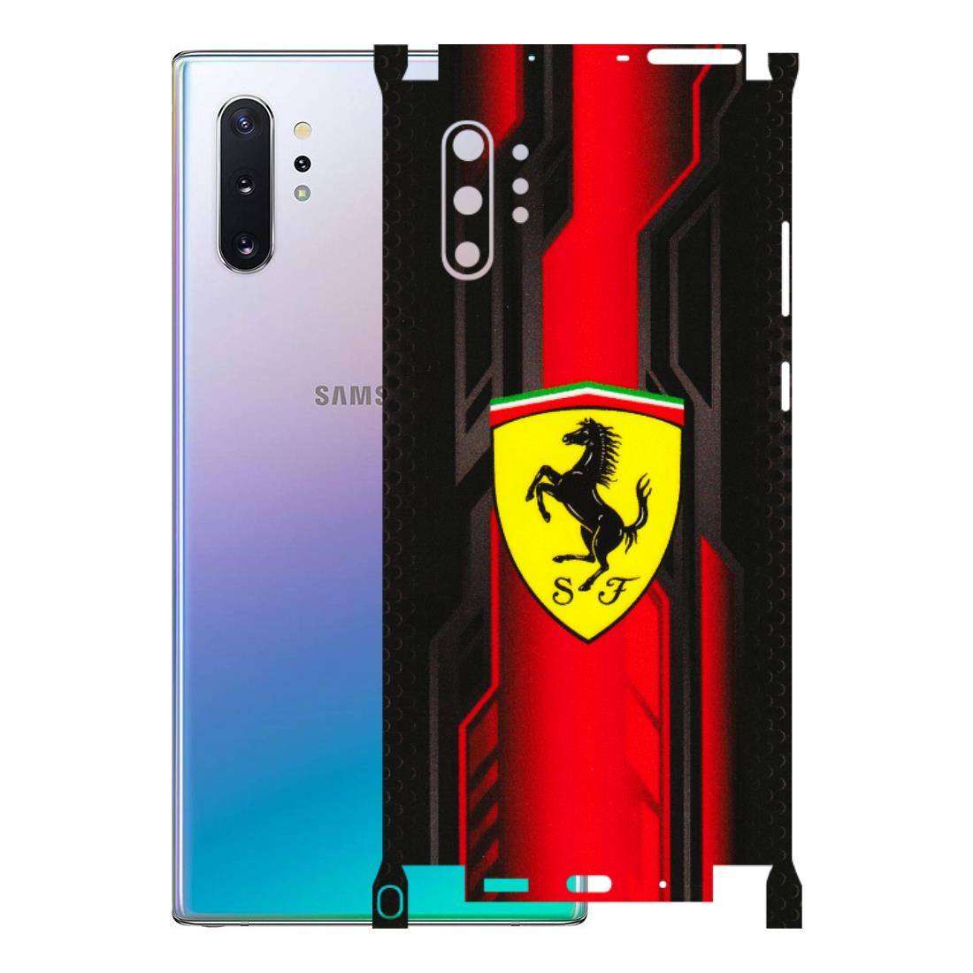 Samsung M/F/Note/Flip and C Phone Skins (All Models) - Black Ferrari Logo - 3D Embossed Finish (L-253) Samsung Galaxy Note 10 Plus