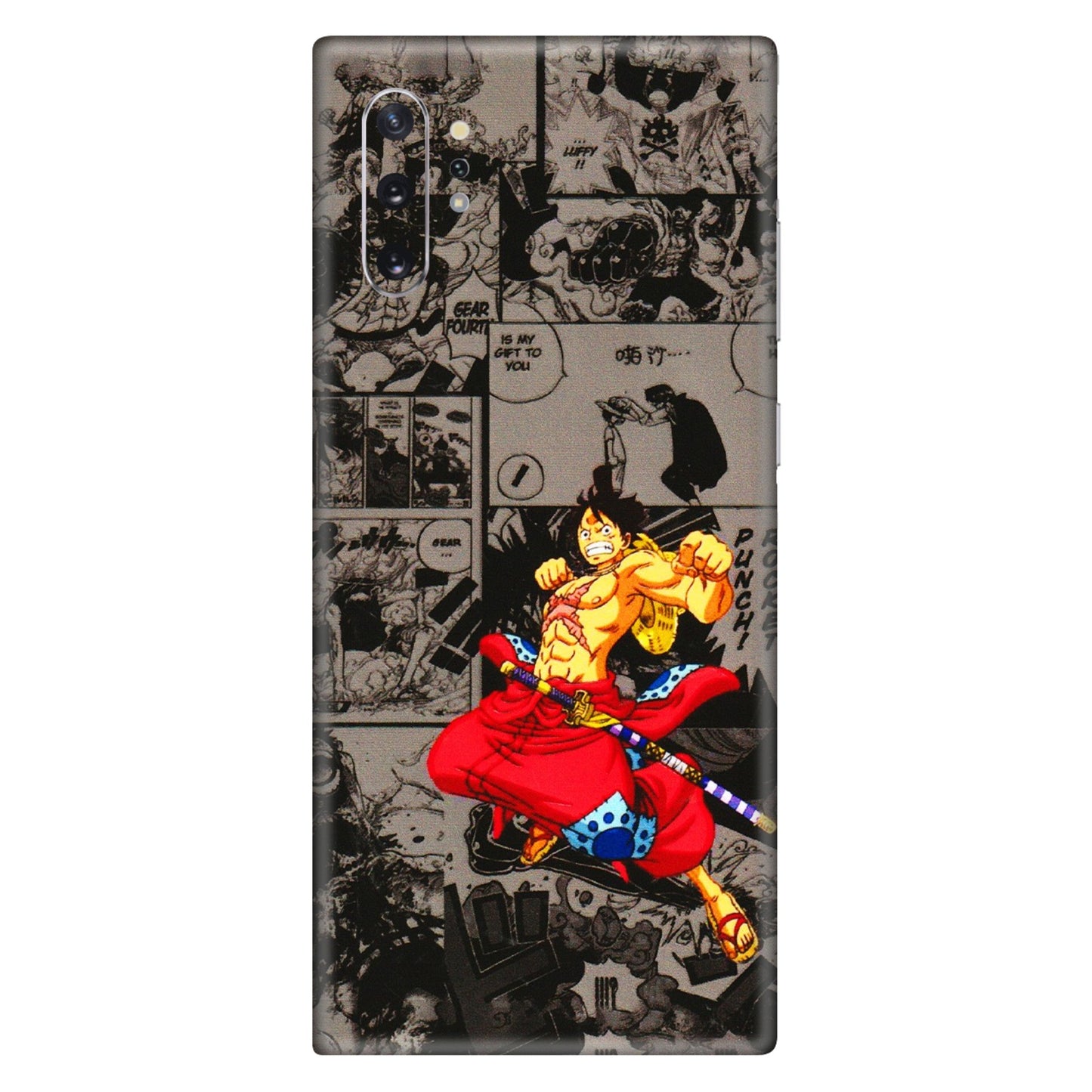 Samsung M/F/Note/Flip and C Phone Skins (All Models) - One Piece Rocket Punch Manga - 3D Embossed Finish (L-25) Samsung Galaxy Note 10 Plus