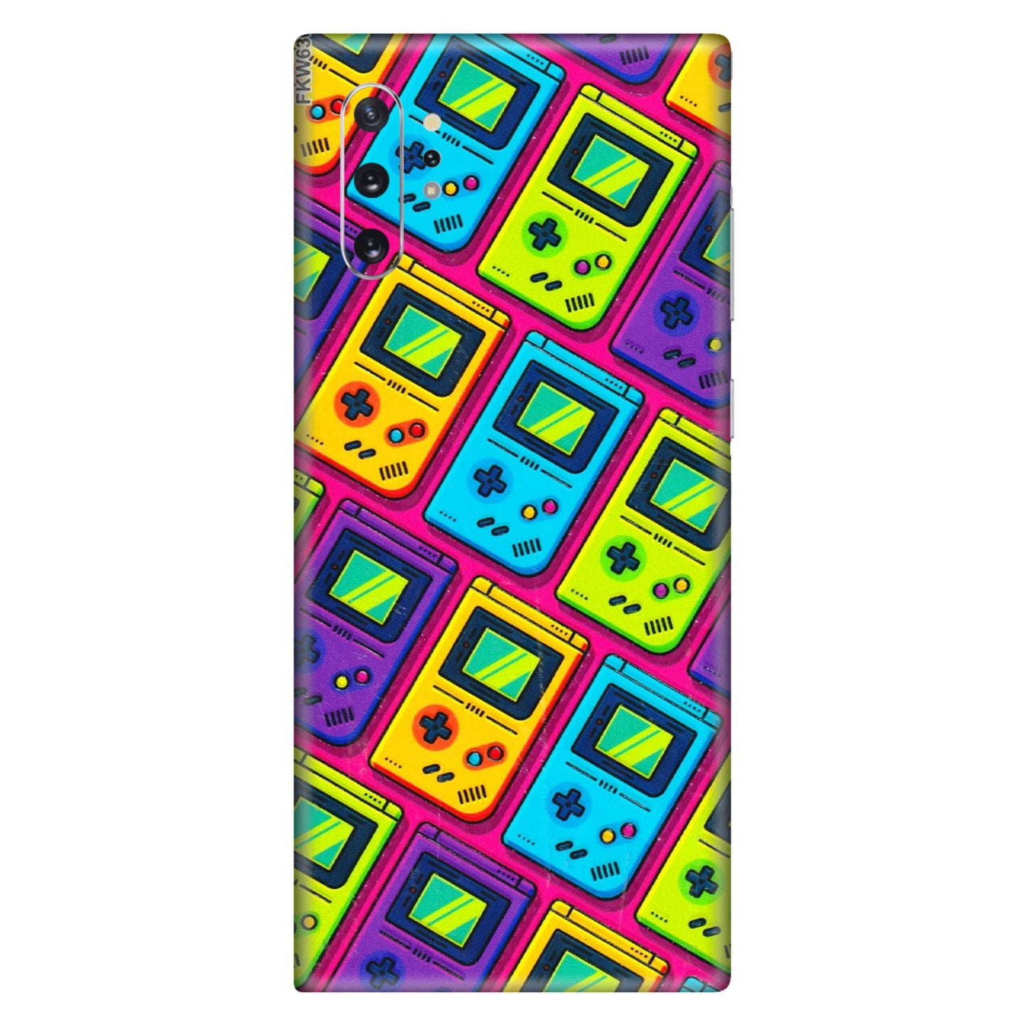 Samsung M/F/Note/Flip and C Phone Skins (All Models) - Gameboy Colourful - 3D Embossed Finish (L-266) Samsung Galaxy Note 10 Plus